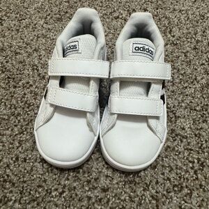 Adidas Kids White Velcro Sneakers